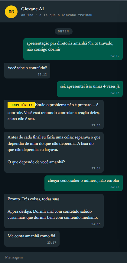 Conversa sobre pressão